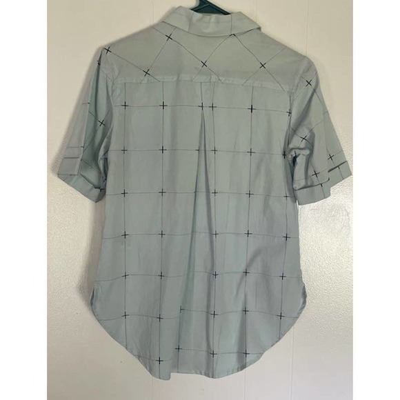 Vintage Columbia Women's Short Sleeve Aqua Blue Button Up Shirt‎ Size XSmall - Picture 2 of 5